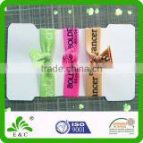 Custom Print Stretch Fabric Satin Elastic Wholesale Hair Tie Bracelet thumbnail-2