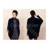 Shawl Collar Wool Ladies Poncho Sweater , Long Sleeve Cardigan Sweaters for Women thumbnail-1