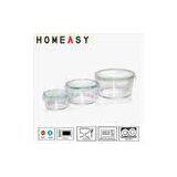 Transparent Pyrex Glass Lunch Box Food Containers , Good Swcratch Resistance
