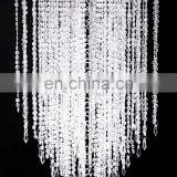 Clear Non-Iridescent Beaded Chandelier