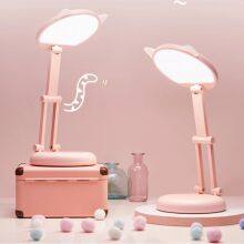 LED Desk Lamp Touch Table Lamp Book Read Light for Kids Portable Cute Cat USB Eye Protection Children Bedside Reading Lamp thumbnail-2