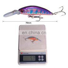 Amazon Wholesale Long Tail Minnow 7cm 6g Hard Bait Fishing Lure Minnow for Freshwater Saltwater Fishing thumbnail-2
