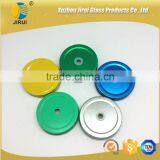 Colorful Glass Jam Jar Metal Cap thumbnail-1