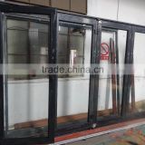 Strong double glass soundproof folding interior door
