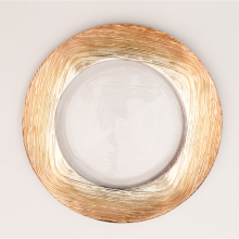 Hot Selling Elegant Under Plate New Fancy Glass Gold Rimmed Charger For Restaurant