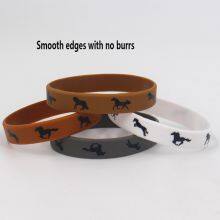 Wholesale Factory Price in Stock Horse Pattern Silicone Wristband Print Soft Silicone Bracelet thumbnail-3