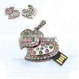 Heart Shape Crystal Usb Flash Drive,jewelry Heart Usb Flash Memory,cheap Crystal Usb Flash Drive thumbnail-1