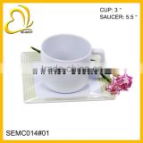 Melamine cup with saucer