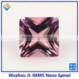 Loose Synthetic Square Pink Nano Spinel Gemstone thumbnail-1