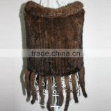 QD6217 Knit Mink Fur Poncho