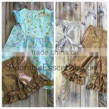 Persnickety 2015 Adorable Baby Tank Top With Shinny Ruffle Short Sets Boutique Cotton Ruffle Short thumbnail-5