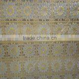 Elegant Design Golden Crochet PVC Tablecloth