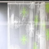 Custom transparent vinyl printed shower curtains