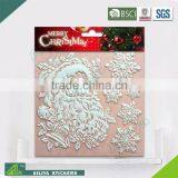 BSCI factory audit Christmas 3D Eco-friendly decorative removable glitter wall sticker