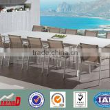 aluminum extension table with 10 chairs