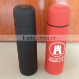 Stainless steel vacuum thermos flask with rubber painting