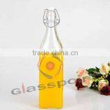 500ml Square Glass Bottle for Water, Glass Beverage Bottle thumbnail-1