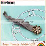 Vintage Rhinestone Flower Elastic Hair Band Hot Sale thumbnail-5