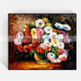 Shu1792 handmade single flower oil painting on canvas with texture