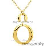OEM Circle Shape Gold Plated Color Stainless Steel Necklace 2016