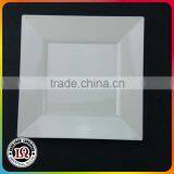 Flat Plastic Square Plate With Sliver Rim thumbnail-1