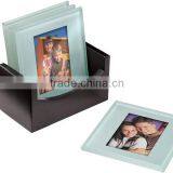 Tempered Glass Coasters With Love Photo Frame