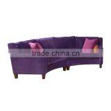 Purple Colorful Modern Restaurant Fabric Booth Seating YK7052 thumbnail-1