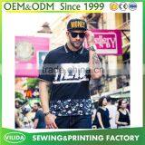 Custom Made New Fashion Fat Men's Big Size Stitching Printed Polo Shirt thumbnail-3
