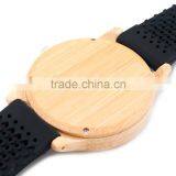 Hot Sale Type Silicone Strap Wrist Watches for Female and Male Wood Watch With Your Logo thumbnail-4