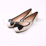 2016 Shoes Made in China Ladies PU Quilted Soft Ballerina With Sweet Bow thumbnail-3