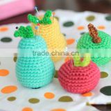 DIY crochet fruit pincushions