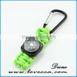Outdoor Survival Paracord Nylon Custom Keychain and Compass thumbnail-3
