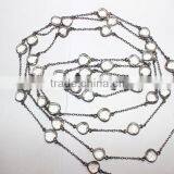 Clear Quartz Pear Bezel Chain Setting