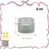 5ml chic silver plastic cap refillable matte glass Jar