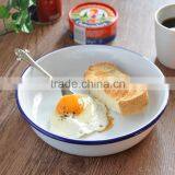 22cm Enamel Bakeware Plate Enamel Rice Pasta Plate/pie Dish/enamel Food Plate thumbnail-2