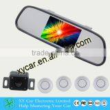 4.3" Car Visible Mirror Monitor Parking Sensor With Mini Waterproof Camera and 4pcs Sensor Detecter Make Easy Parki XY-2045 thumbnail-4