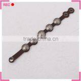 Teen Leather Bracelet With Badge, Leather Cuff Bracelets Wholesale thumbnail-2