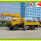 Dongfeng 4*2 Flat Deck Truck , Truck With Crane,truck Mounted Crane thumbnail-1