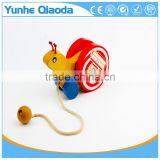 Colorful Pull Along Snail Wooden Toy as You Pull They Make a a Fun Baby thumbnail-5