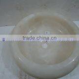 Long Life PURE WHITE ONYX ROUND TYRE SHAPED SINKS AND BASINS thumbnail-3