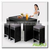 Outdoor Bar Set,Black Rattan Home Bar Set Outdoor Use thumbnail-1
