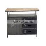 Industrial Metal Wood Utility Cabinet thumbnail-1