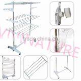 2017 Hot Sale Portable Clothes Drying Rack With 3 Layers and 6 Wheels Design for Adjustable Bar thumbnail-5