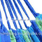 Double 2 Person Hammock Green Fabric 450lb Air Hanging Swinging Outdoor Camping thumbnail-2