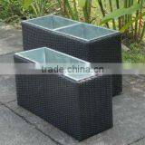 2pcs Nice Design Flower Planter Set/metal Frame With Four-cornered Shape/using Natural Materials /2pcs Planter Set