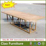 Garden Teak Wood Furniture Oblong Dining Table Outdoor Furniture thumbnail-1