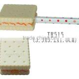 Funny Square Cookie Shape Mini Plastic Pencil Sharpener thumbnail-1