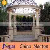 Large beige iron round dome stone gazebos NTGM-024Y