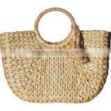 Fashionable Water Hyacinth Pompom Bag thumbnail-3