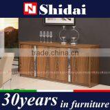 Kings Walnut Finish Wood Console Sideboard Buffet Table With Storage New H-820 thumbnail-1